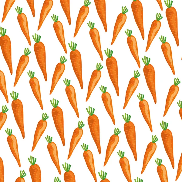 Carottes fraîches légumes modèle fond — Image vectorielle