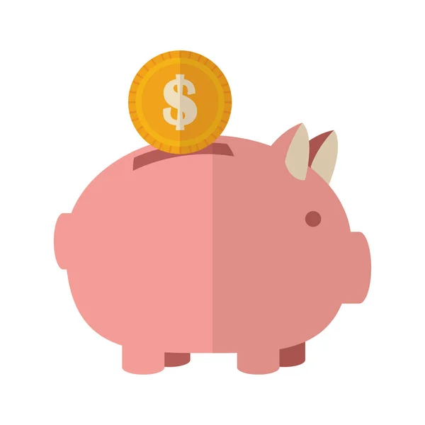 Geïsoleerd Piggy vector ontwerp — Stockvector