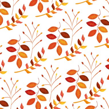 kuru yapraklar doğa deseni ile sonbahar dalı