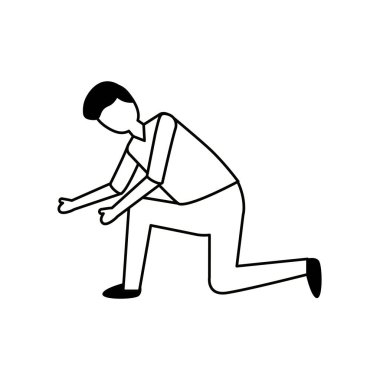 İzole edilmiş Avatar Adam vektör tasarımı