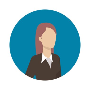 İzole edilmiş Avatar kadın vektör tasarımı