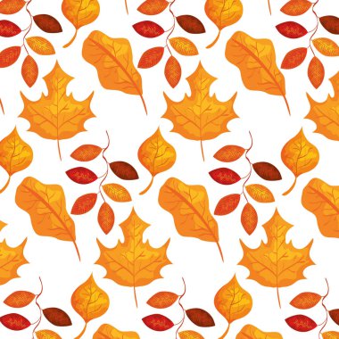 sonbahar dalı ve kuru akçaağaç yaprağı deseni