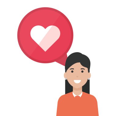 İzole edilmiş Avatar kadın vektör tasarımı