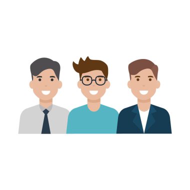 İzole avatar erkek vektör tasarımı