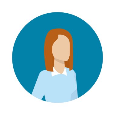 İzole edilmiş Avatar kadın vektör tasarımı