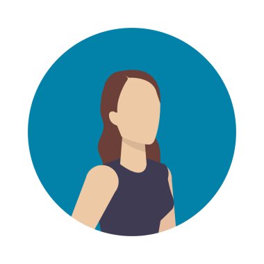 İzole edilmiş Avatar kadın vektör tasarımı