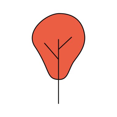 İzole soyut ve sezon ağacı tasarımı