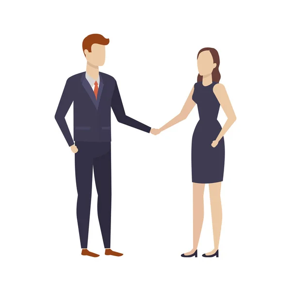 Homme d'affaires et femme d'affaires avatar design — Image vectorielle