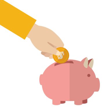 İzole domuz vektör tasarımı