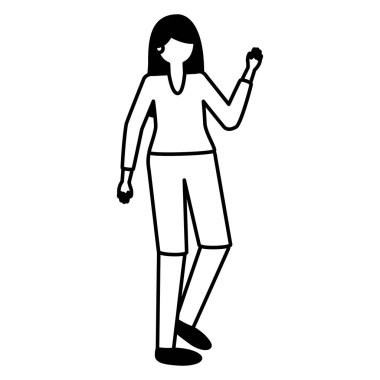 İzole edilmiş Avatar kadın vektör tasarımı