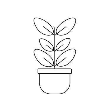 Yaprakları tasarımı ile izole bitki