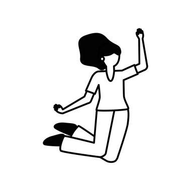 İzole edilmiş Avatar kadın vektör tasarımı