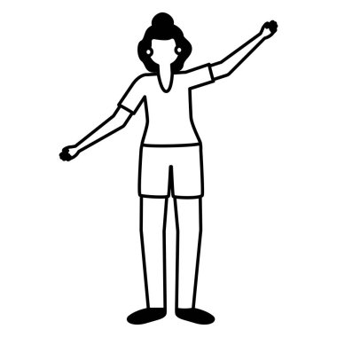 İzole edilmiş Avatar kadın vektör tasarımı