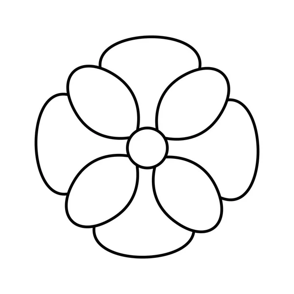 Isolerad blomma prydnad design — Stock vektor