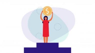 para ile podyumda genç iş kadını