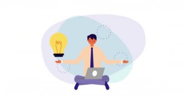 ampul ve para ile işadamı işçi