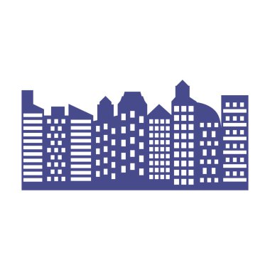 Yalıtılmış şehir vektör tasarımı