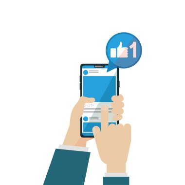 İzole akıllı telefon vektör tasarımı