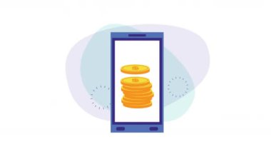 e-ticaret uygulama animasyonu ile akıllı telefon