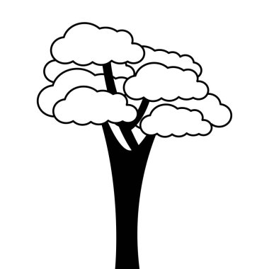 İzole soyut ve sezon ağacı tasarımı