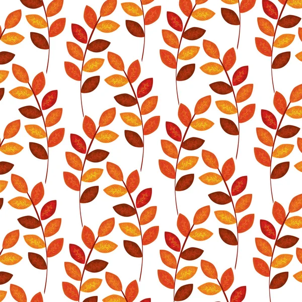 Φθινόπωρο κλαδί με μοτίβο ξηρό φύλλο φύση — Διανυσματικό Αρχείο