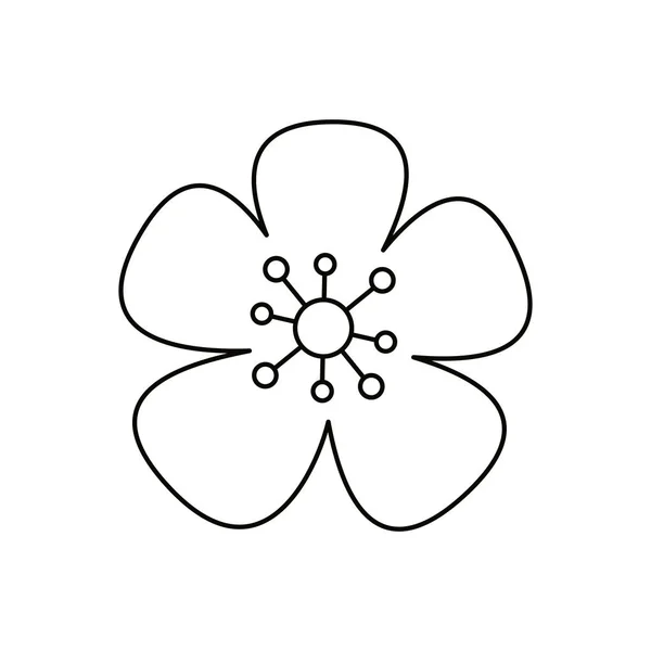 Μεμονωμένο σχέδιο λουλουδιών στολίδι — Διανυσματικό Αρχείο