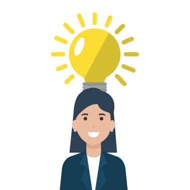 İzole edilmiş Avatar kadın vektör tasarımı