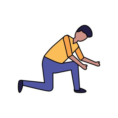 İzole edilmiş Avatar Adam vektör tasarımı