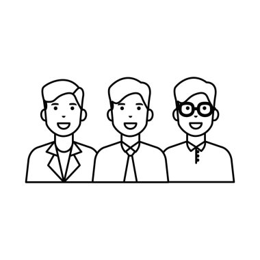 İzole avatar erkek vektör tasarımı