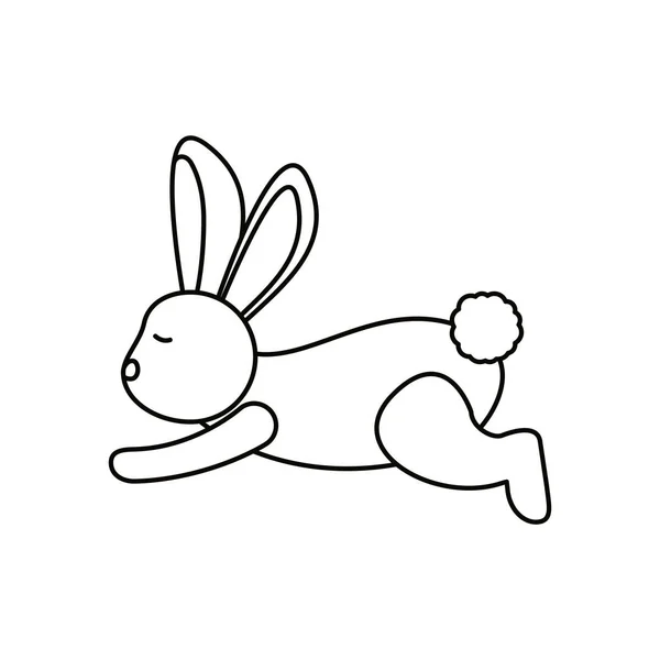 Diseño vectorial de dibujos animados de conejo aislado — Archivo Imágenes Vectoriales