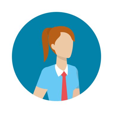 İzole edilmiş Avatar kadın vektör tasarımı