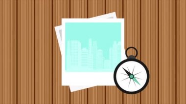 seyahat öğeleri animasyon ile anıt resimleri