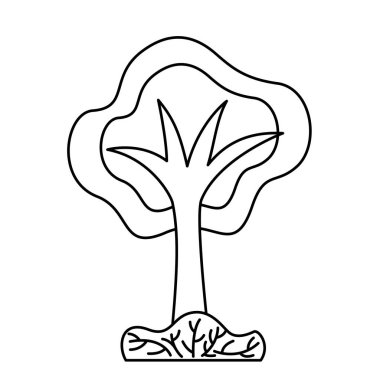 İzole soyut ve sezon ağacı tasarımı