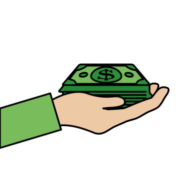 İzole el tutma faturaları vektör tasarımı