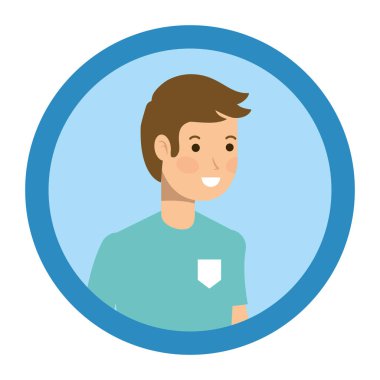 İzole edilmiş Avatar Adam vektör tasarımı