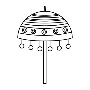 Onam kutlama tasarımı şemsiyesi