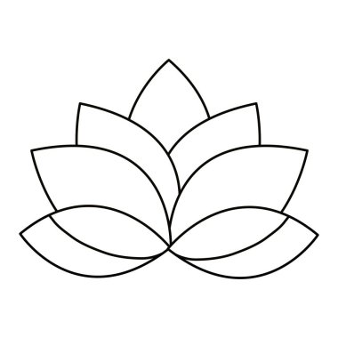 İzole nilüfer çiçek süs tasarımı