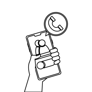 İzole akıllı telefon vektör tasarımı