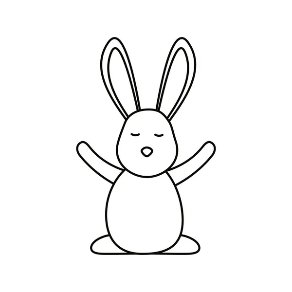 Geïsoleerde konijn cartoon vector ontwerp — Stockvector