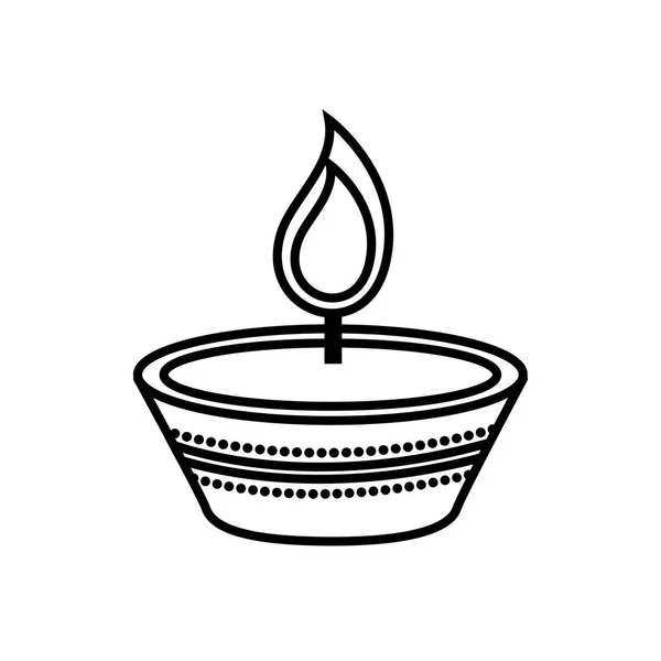 Изолированный дизайн свечи — стоковый вектор