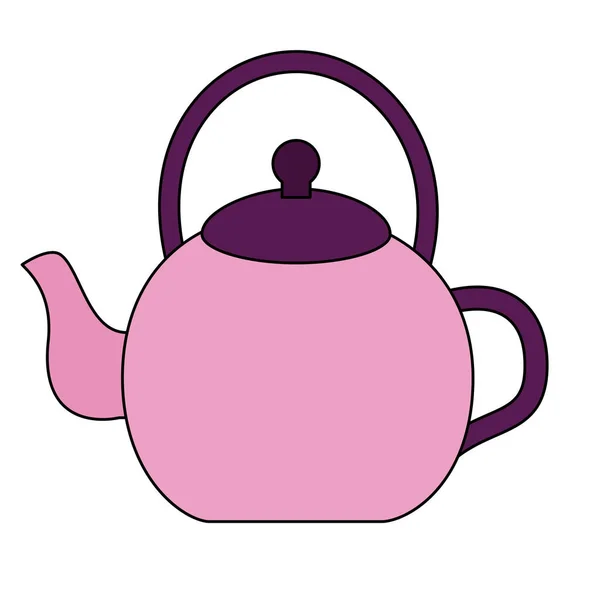 Conception de pot de thé isolé — Image vectorielle