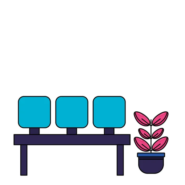 Isolated airport seats vector design — Stock Vector