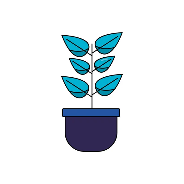 Isolerad planta med löv design — Stock vektor