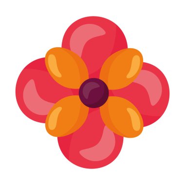 İzole çiçek süs tasarımı