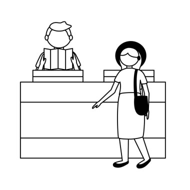 İzole gezgin kadın vektör tasarımı