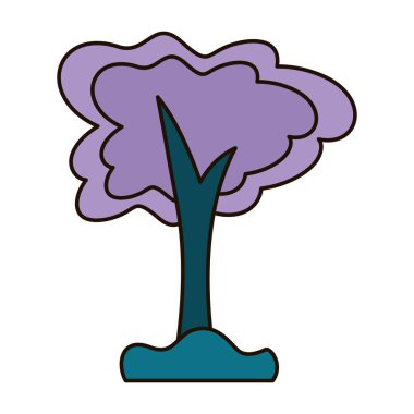 İzole soyut ve sezon ağacı tasarımı