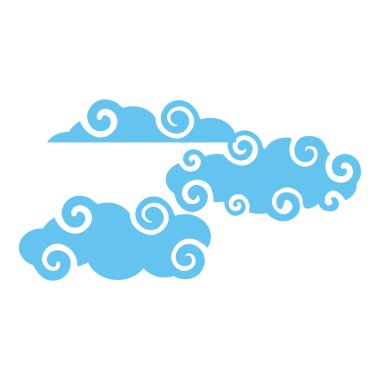 Yalıtılmış bulutlar vektör tasarımı