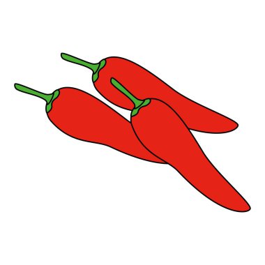 İzole biber vektör tasarımı