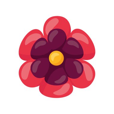 İzole çiçek süs tasarımı