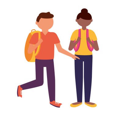 İzole gezgin çift vektör tasarımı